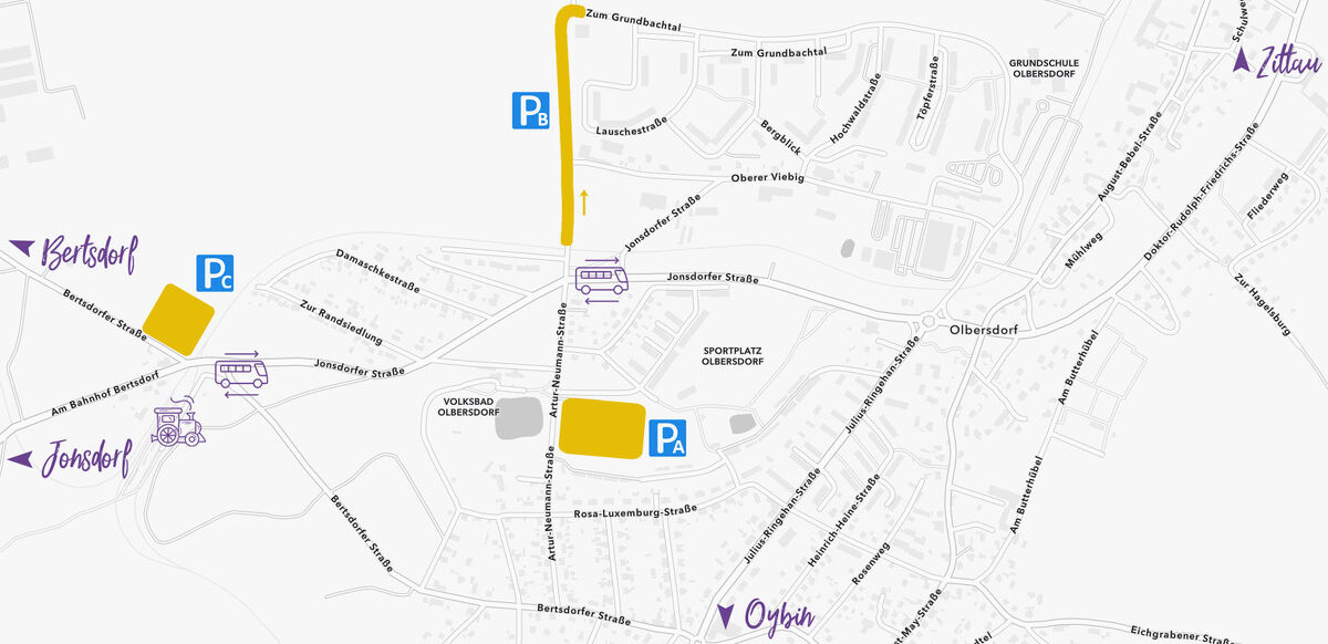 Parkleitsystem Olbersdorf