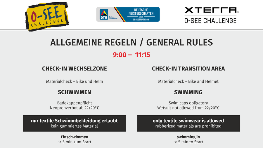 Neuerungen zum Briefing der XTERRA O-SEE Challenge 2026 - Galerie